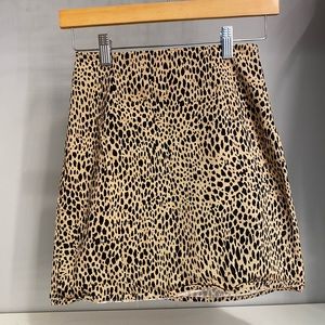 Brandy Melville Leopard Print Skirt